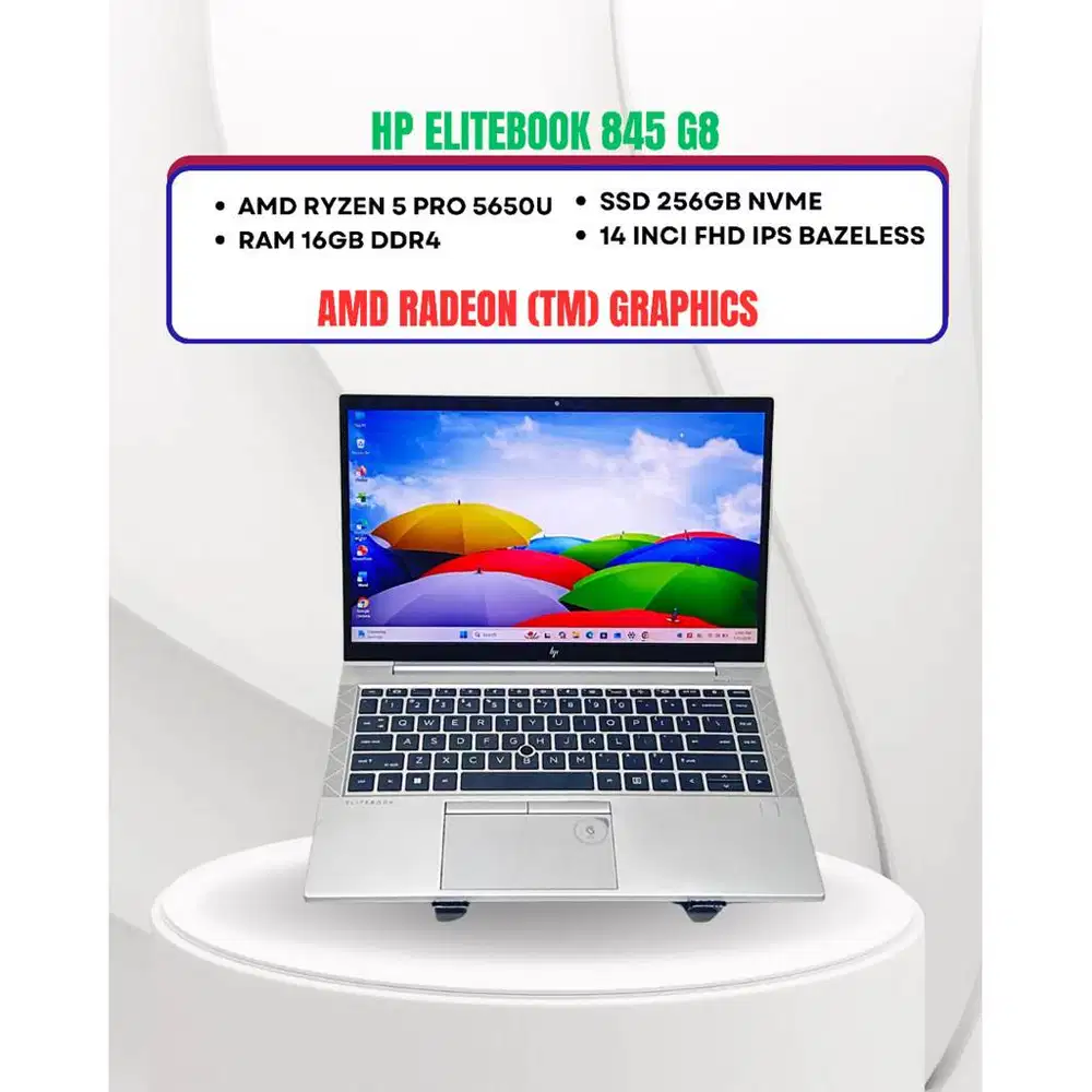 HP ELITEBOOK 845 G8 AMD RYZEN 5 PRO 5650U RAM 16GB SSD 256GB 14inci FH