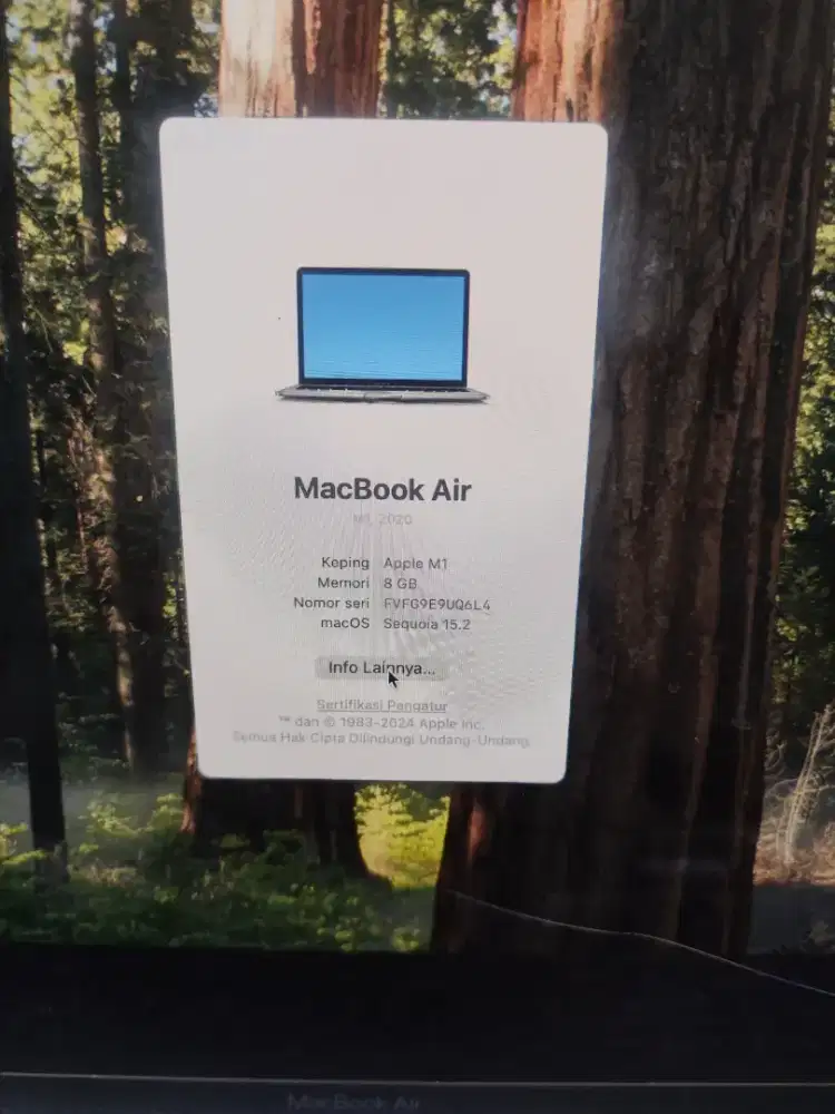Macbook air 13inc 2020 M1 ibox