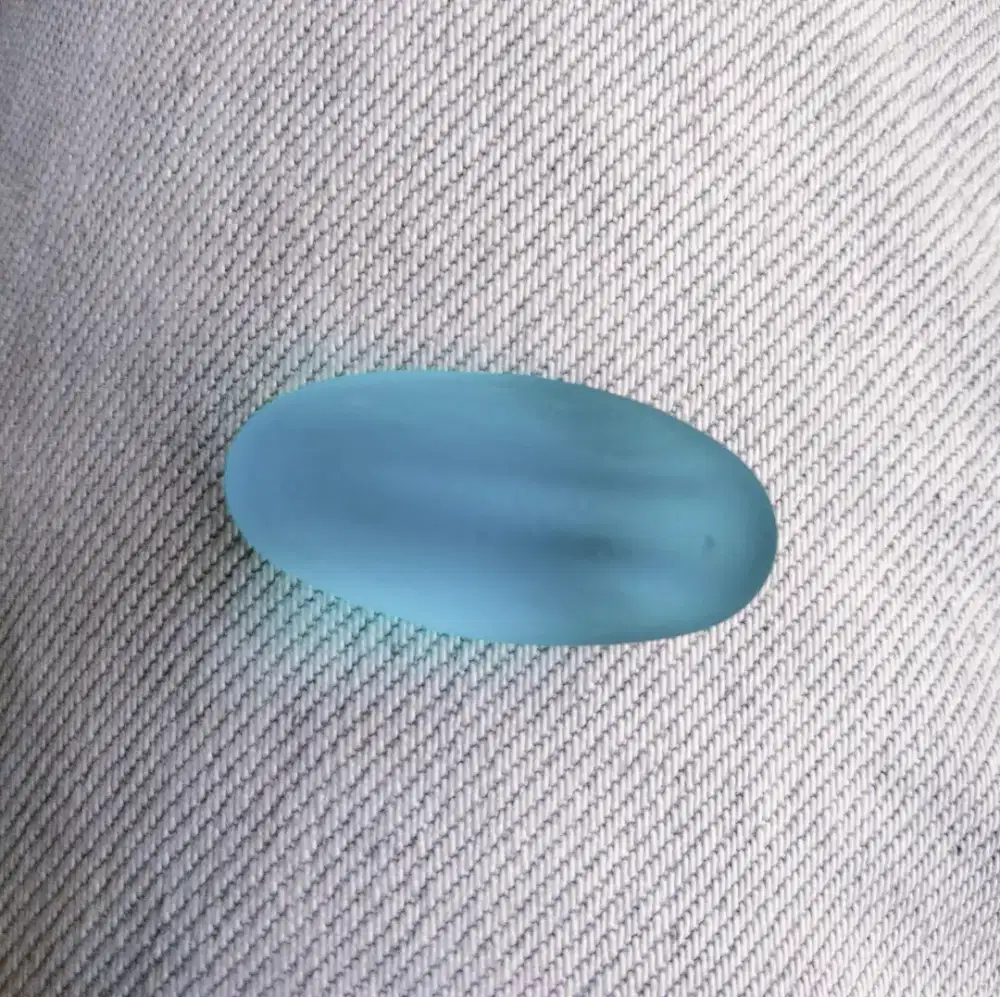 Batu Aquamarine motif biji salak