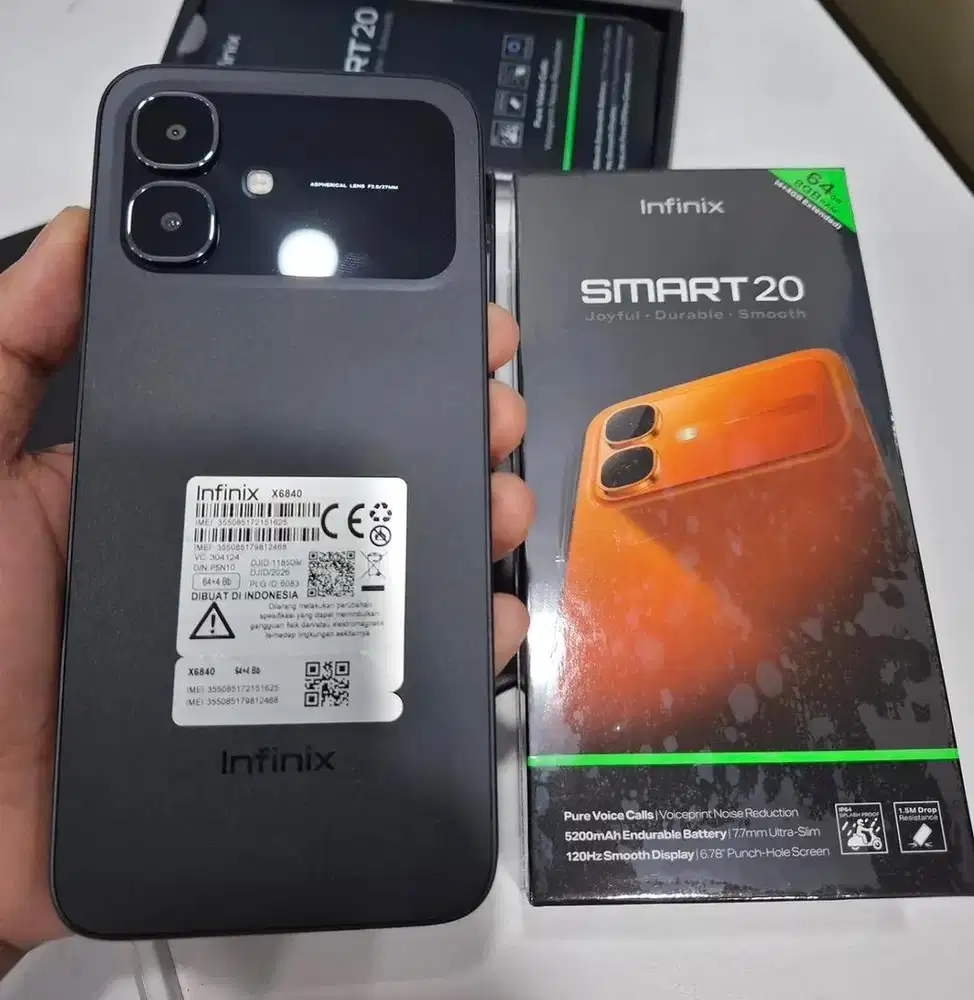 Infinix Smart 20 4/128 black (baru)/msi
