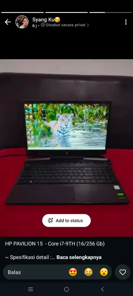 HP PAVILION 15  - Core i7-9TH (16/256 Gb)