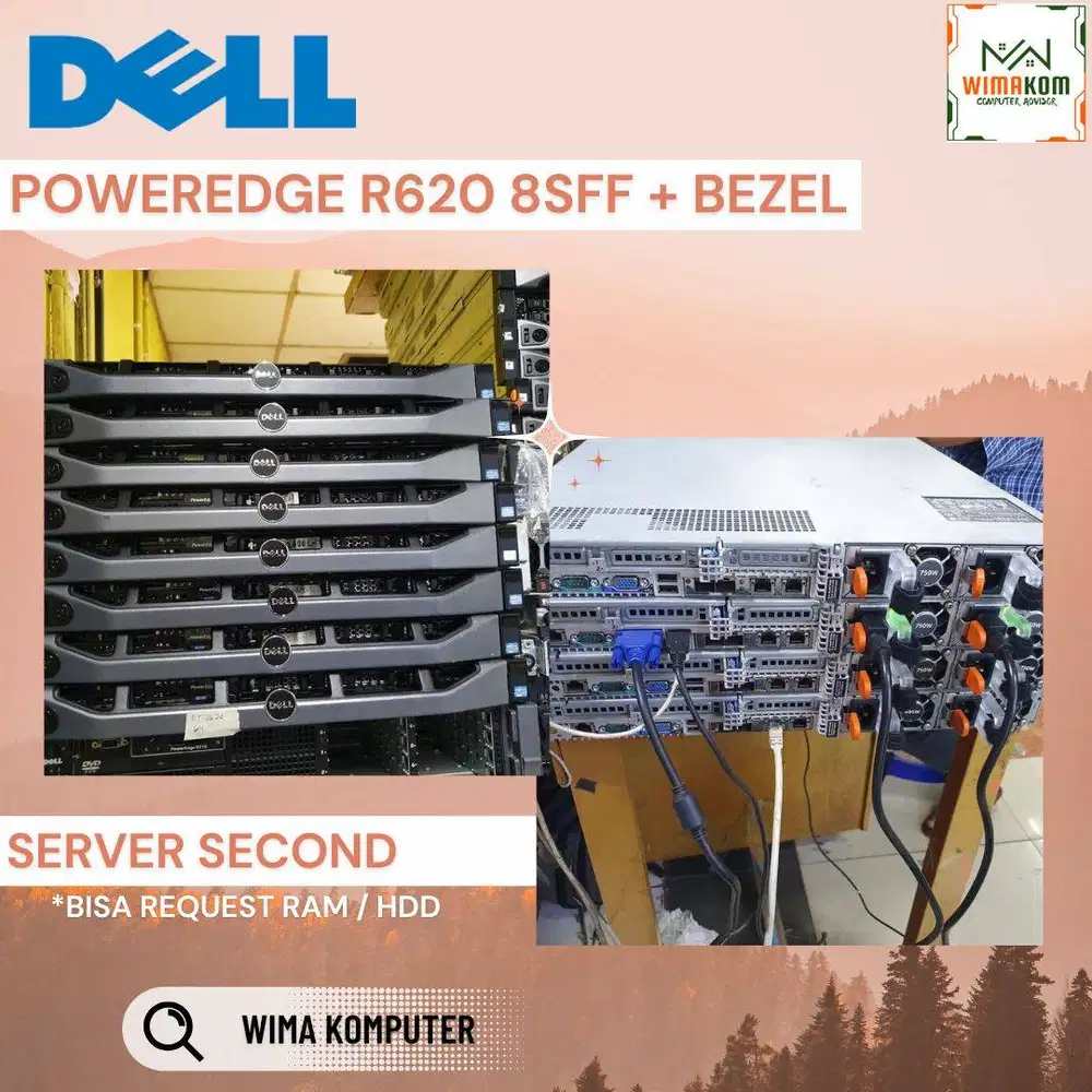 Server DELL R620 8 Sff 2x Xeon E5-2620 24 Core Ram 64Gb SAS 600Gb