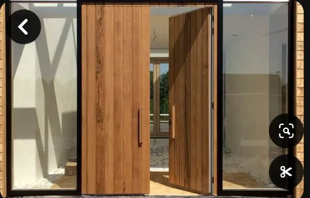 Daun pintu solid Meranti oven