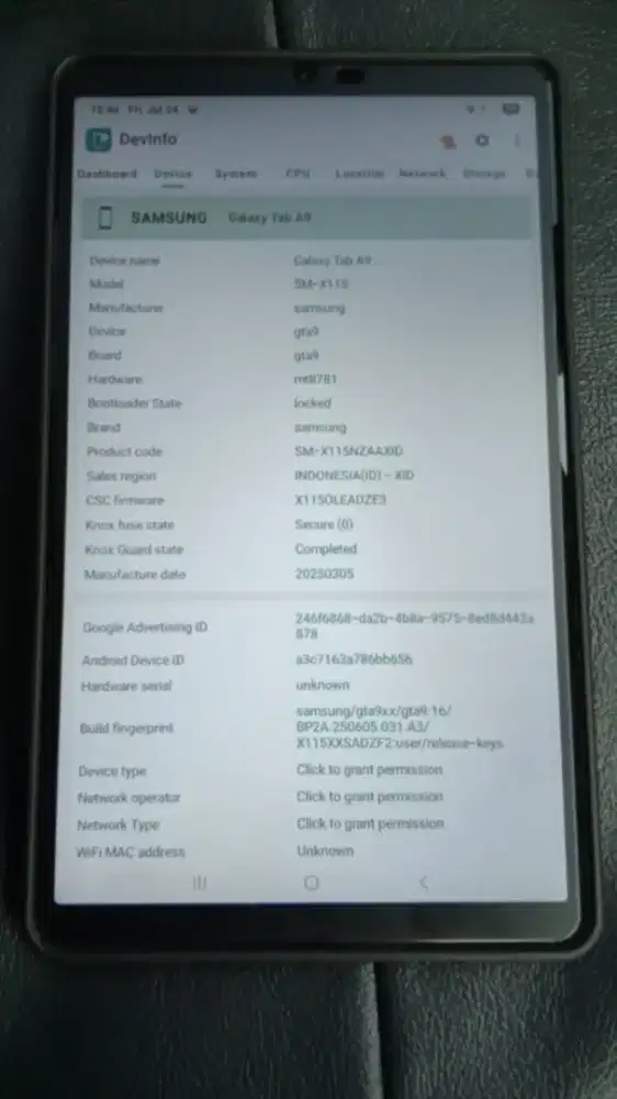 Samsung Galaxy Tab A9 LTE 8.7inch 4/64gb like new
