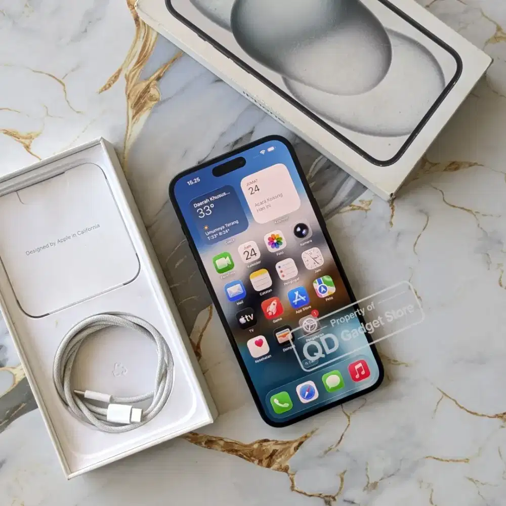 iPhone 15 Plus 128GB Resmi iBox Batt Health 100% Mulus Murah Mantap