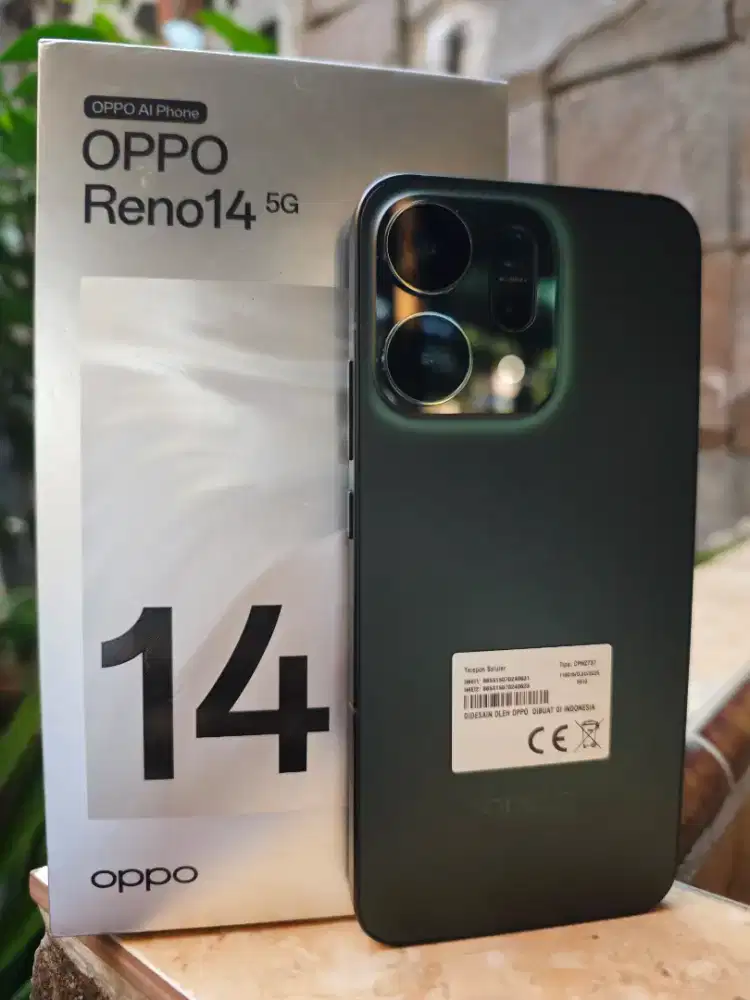 Oppo Reno 14 12/256 Green Fullset Ori Garansi Oktober 2026