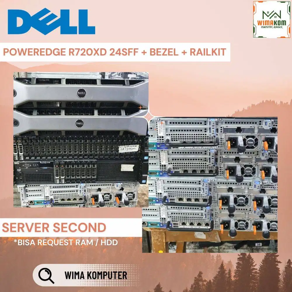 Server DELL R720XD 24 Sff 2x Xeon E5-2680v2 40Core Ram 128Gb SAS 1.8Tb