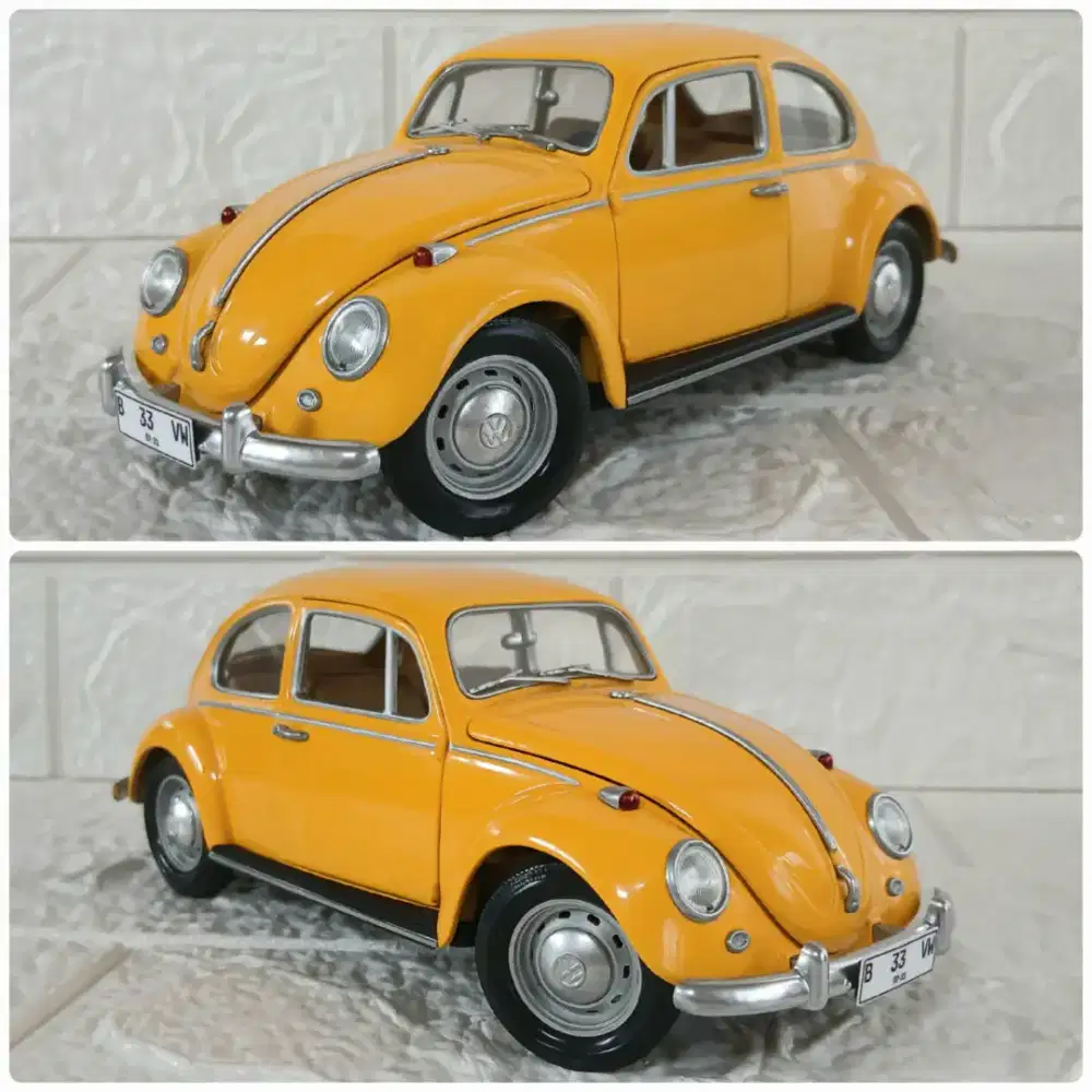 Diecast / Miniatur VW Beetle Kafer Kodok Bumblebee skala 1:18 