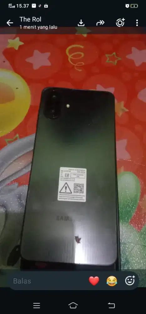 Samsung a 07 ram 8/256 kondisi no minus nyala batangan