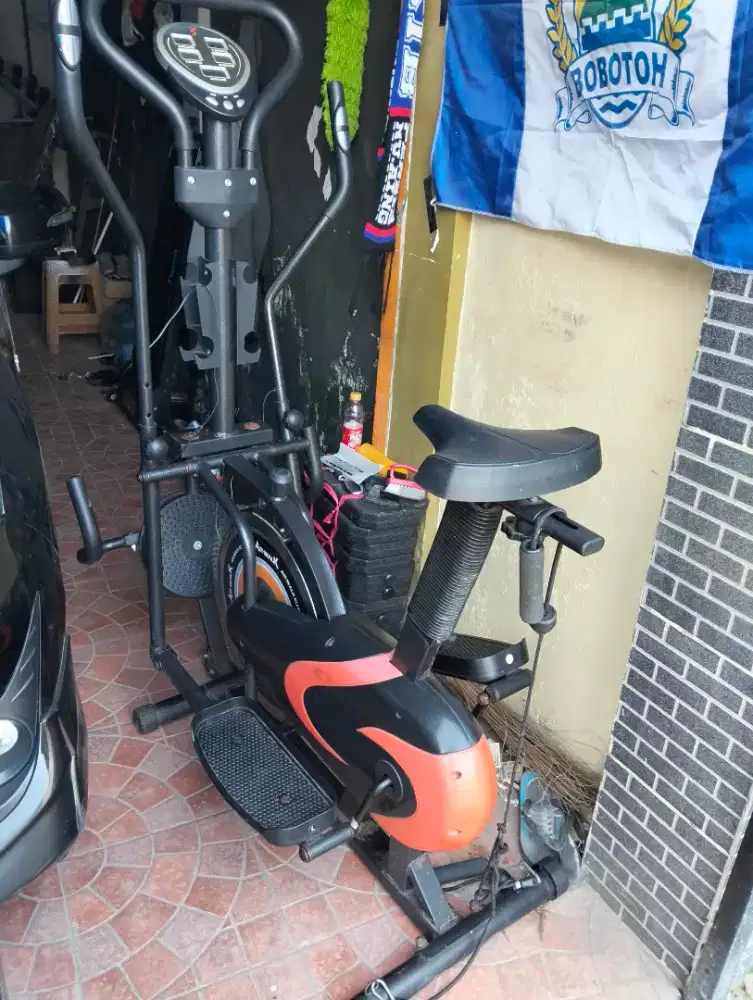 Sepeda statis orbitrack 4 fungsi Alat olahraga fitnes gym