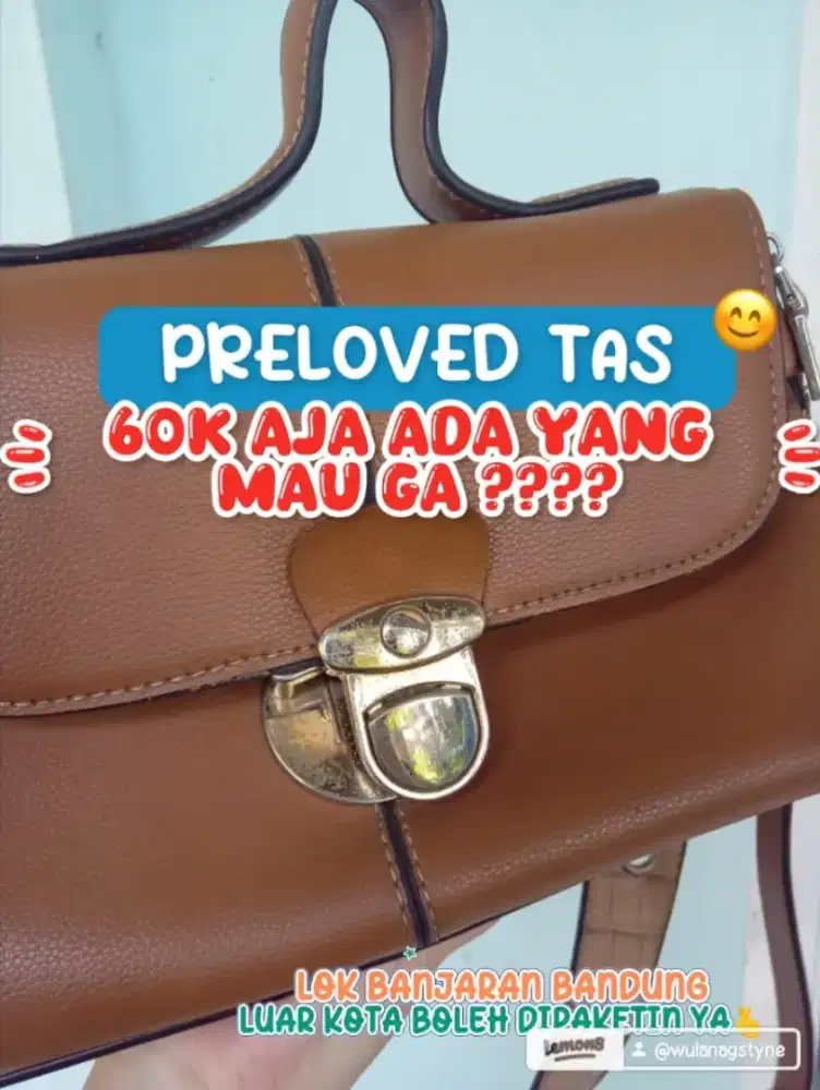 Preloved Tas coklat dan hitam