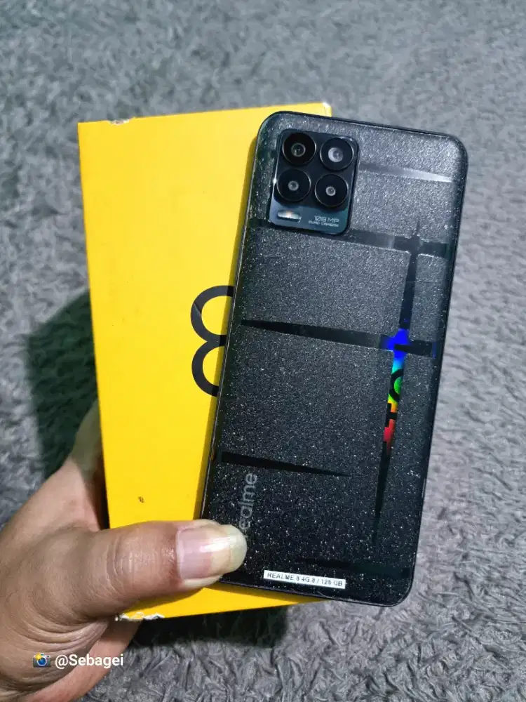 Realme 8 4G NFC Ram 16GB 8+8/128GB Murah, Siap Pakai (Lokasi Cicaheum)