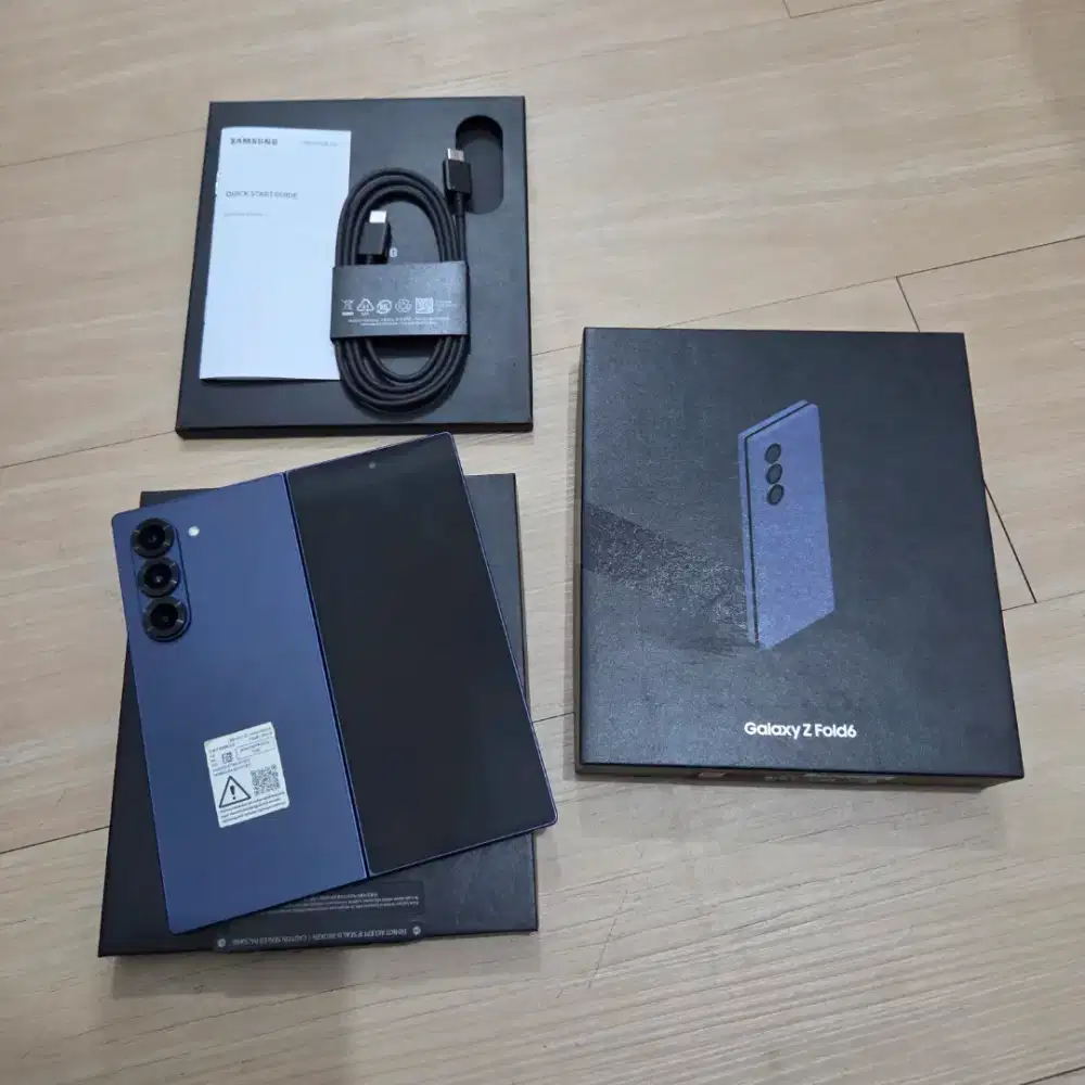 Samsung Z Fold 6 Navy Resmi Sein 12/256 Gb Likenew Fullset Original