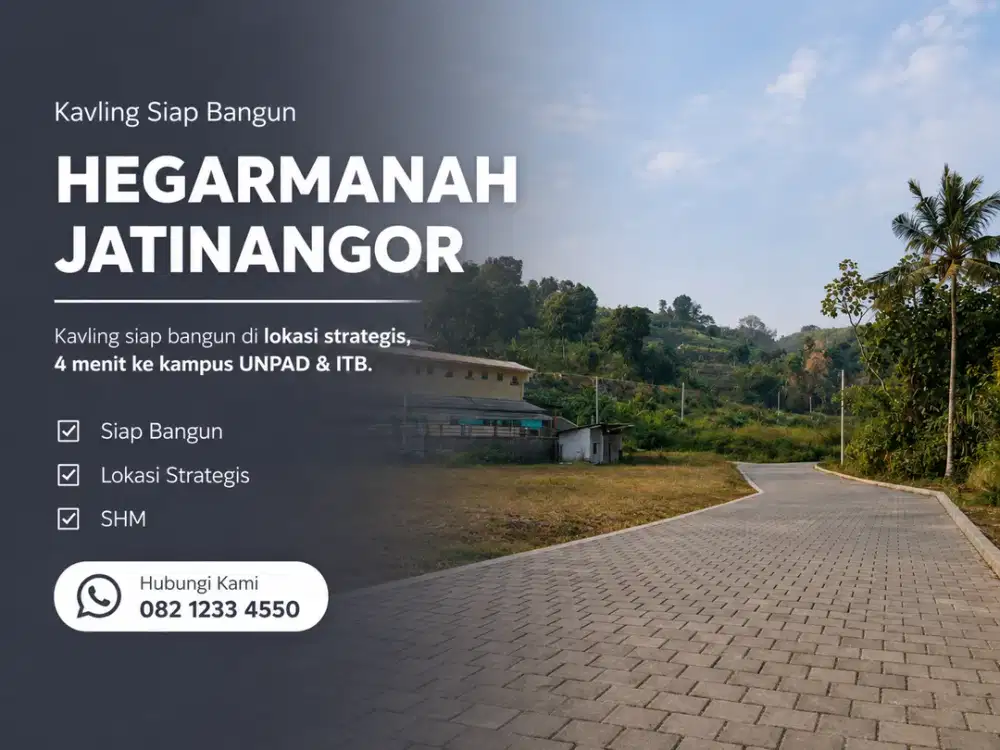 Jual Tanah SHM 101 m² Siap Bangun Hegarmanah Jatinangor