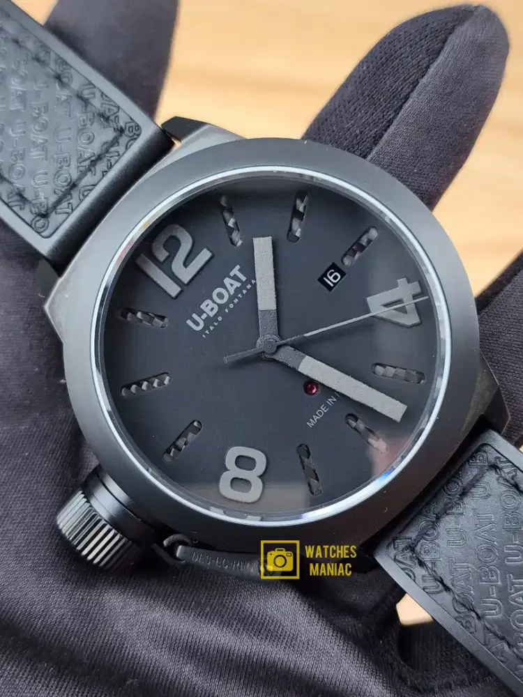 Jam Tangan Luxury Rare Original U-Boat Classico Black Automatic Italy