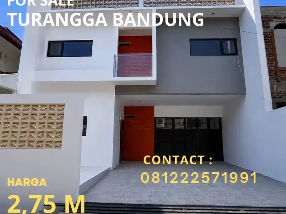 Dijual Rumah Baru siap Huni komplek Turangga Buahbatu Gatot Subroto BKR Pelajar Pejuang Bandung dekat SESKOAD