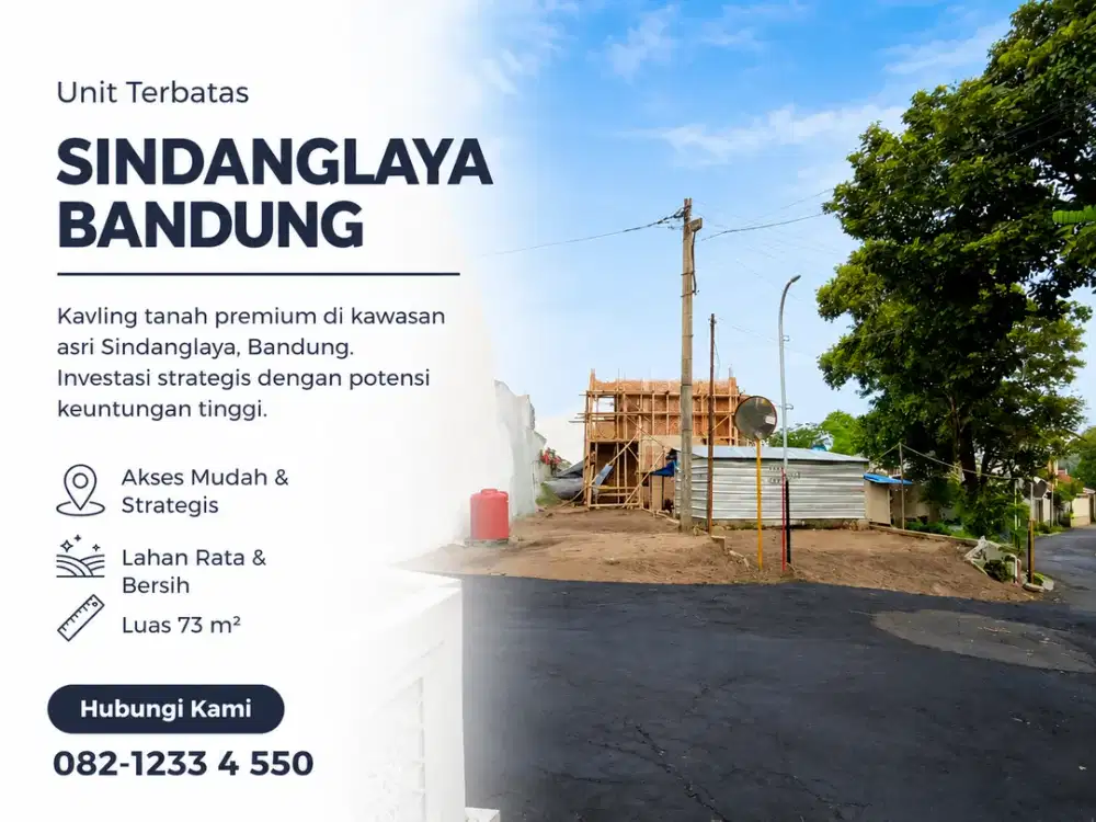 Kavling Tanah Premium SHM di Sindanglaya Bandung 73 m2 Unit Terbatas
