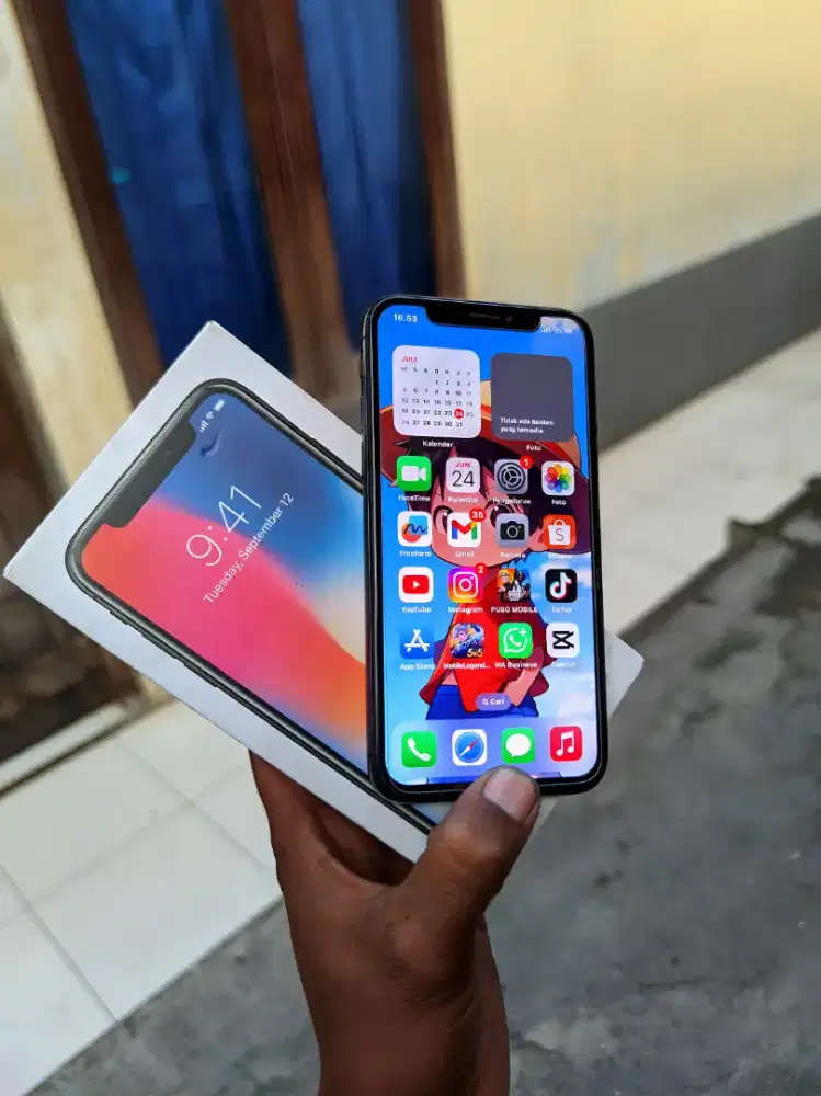 Iphone x mulus 256gb fulset siap pakai