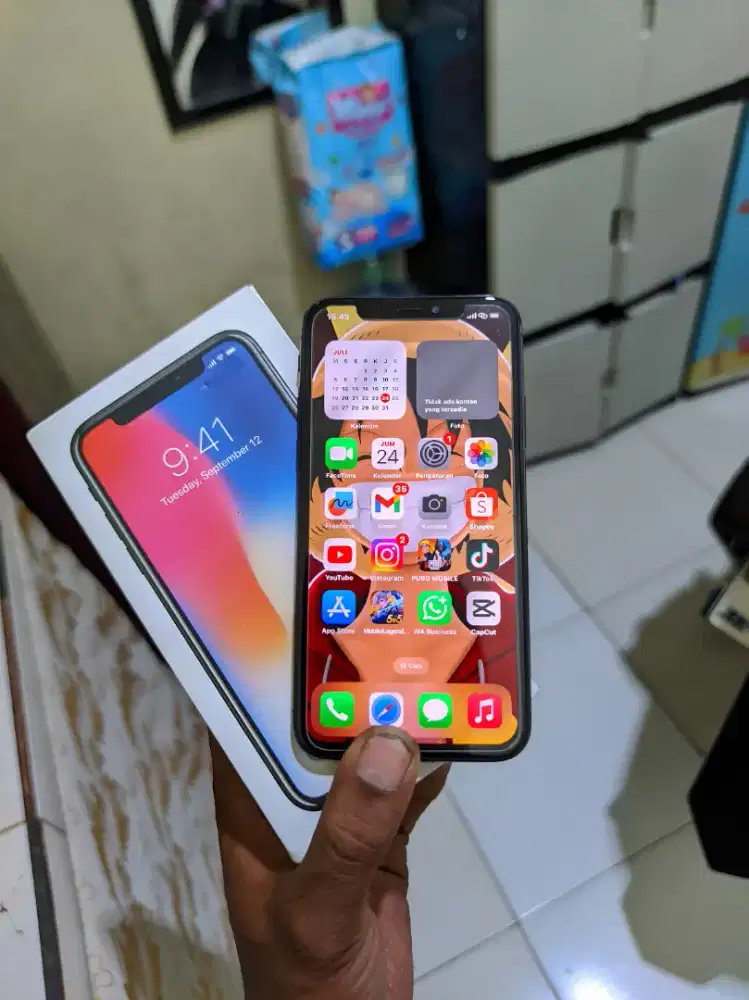 Iphone x mulus 256gb fulset siap pakai