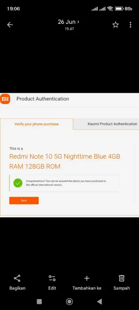 Redmi note 10 5g 4/128 batangan