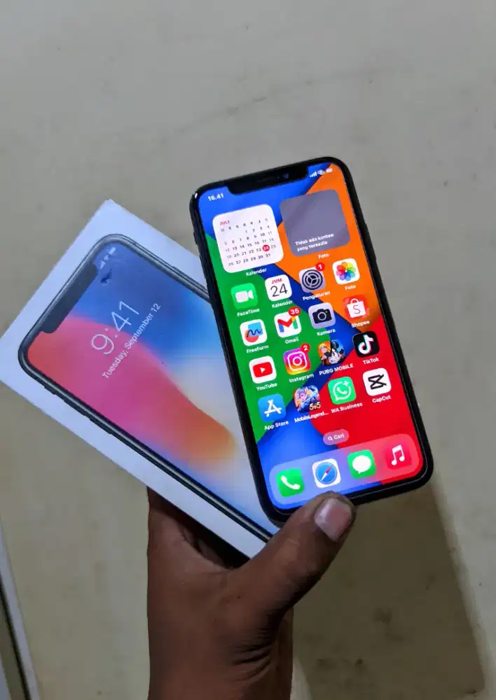 Iphone x mulus 256gb fulset siap pakai