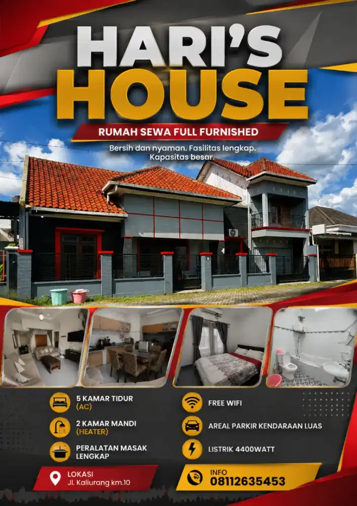Sewa Rumah Bulanan Jl. Kaliurang Jogja