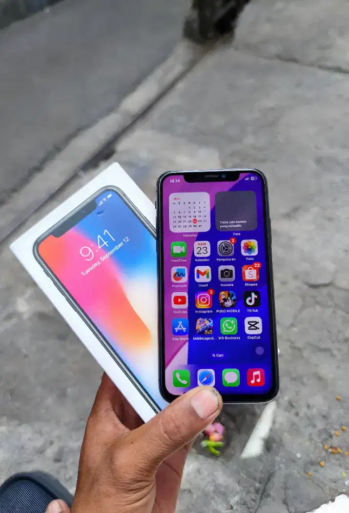Iphone x mulus 256gb fulset siap pakai
