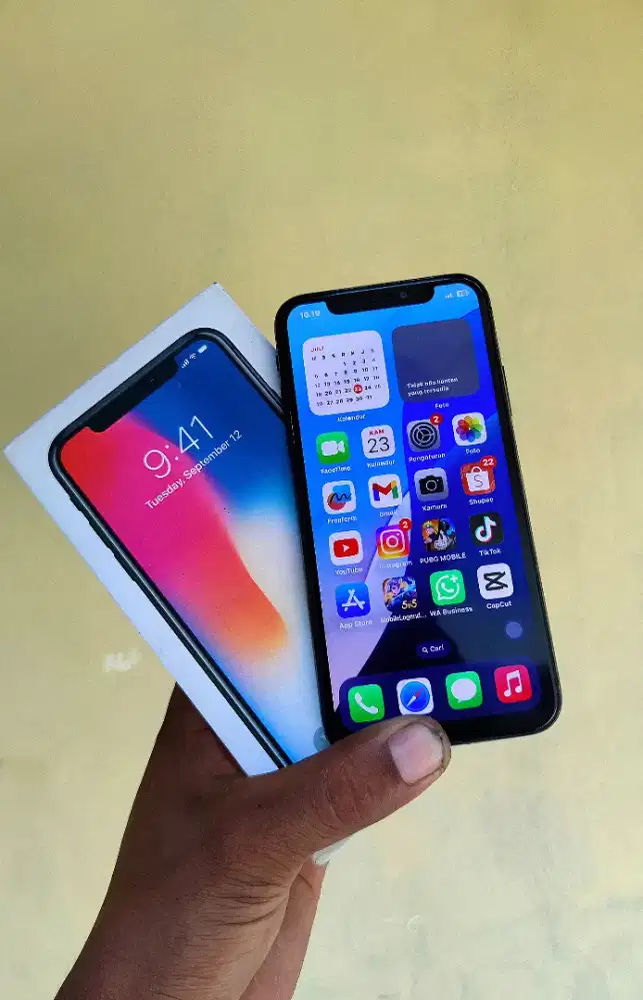 Iphone x mulus 256gb fulset siap pakai