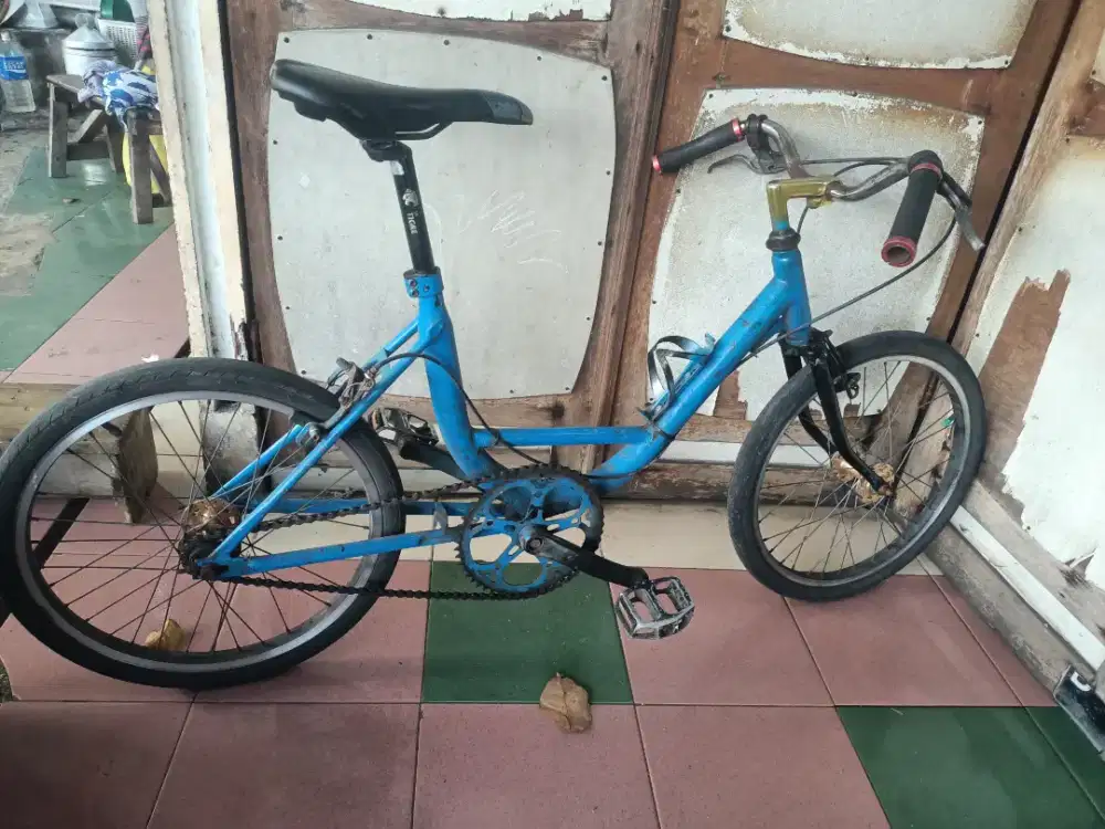 Sepeda mini track uk20 rem pakem ban tebal