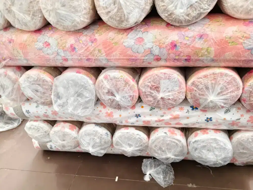Bahan kain rayon motif premium import