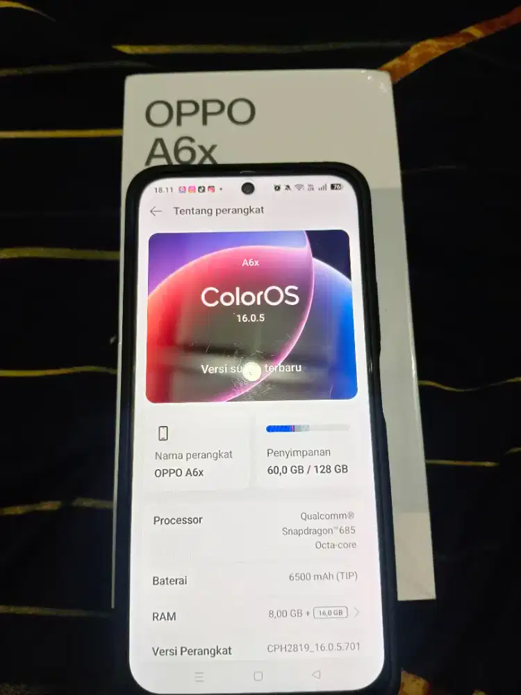 Oppo A6x Ram 8+8/128