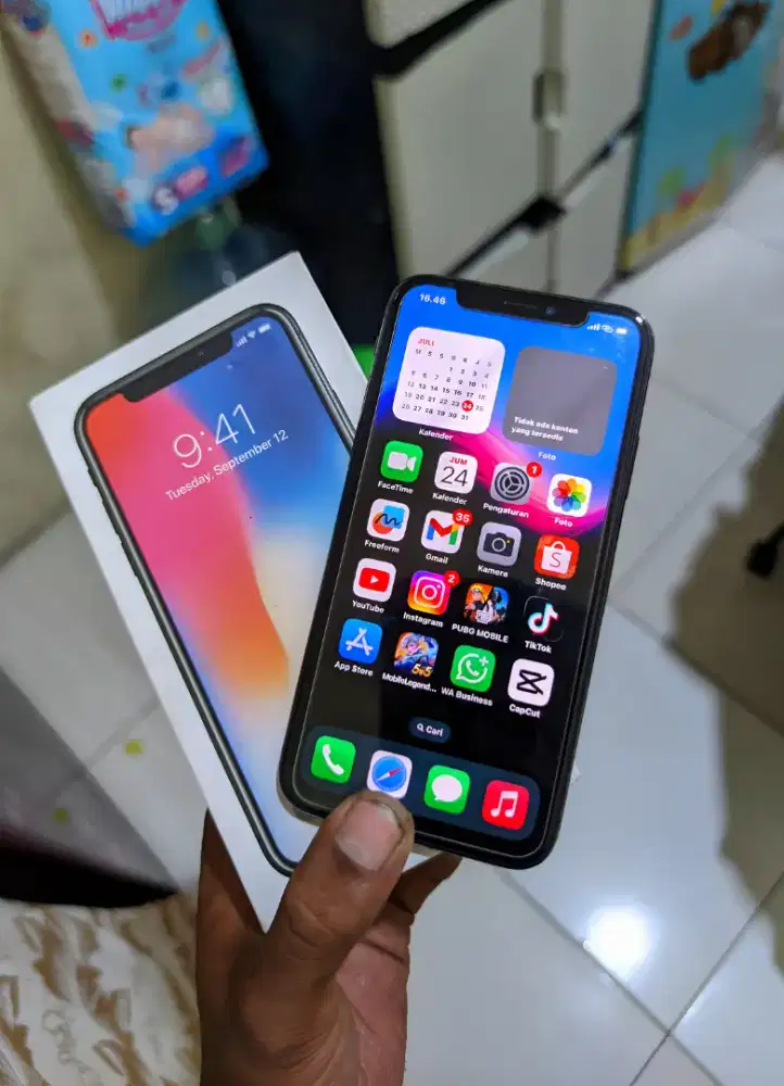 Iphone x mulus 256gb fulset siap pakai