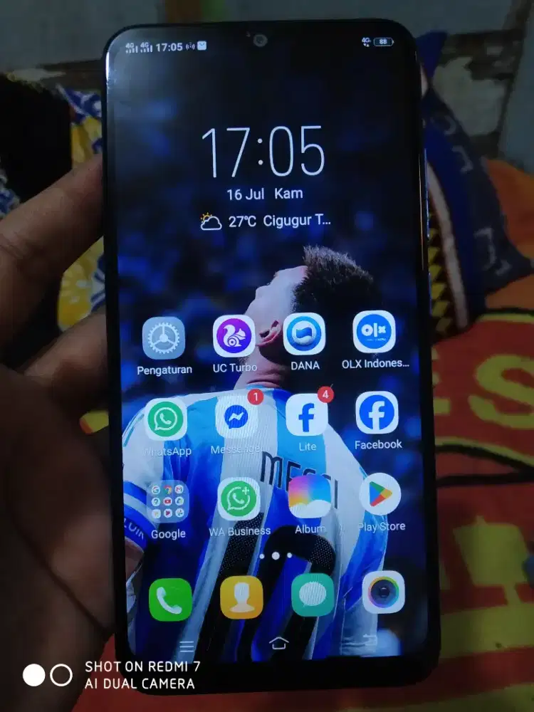 Vivo Y93 4G 3/32 layar 6.3 inchi mulus tt/barter