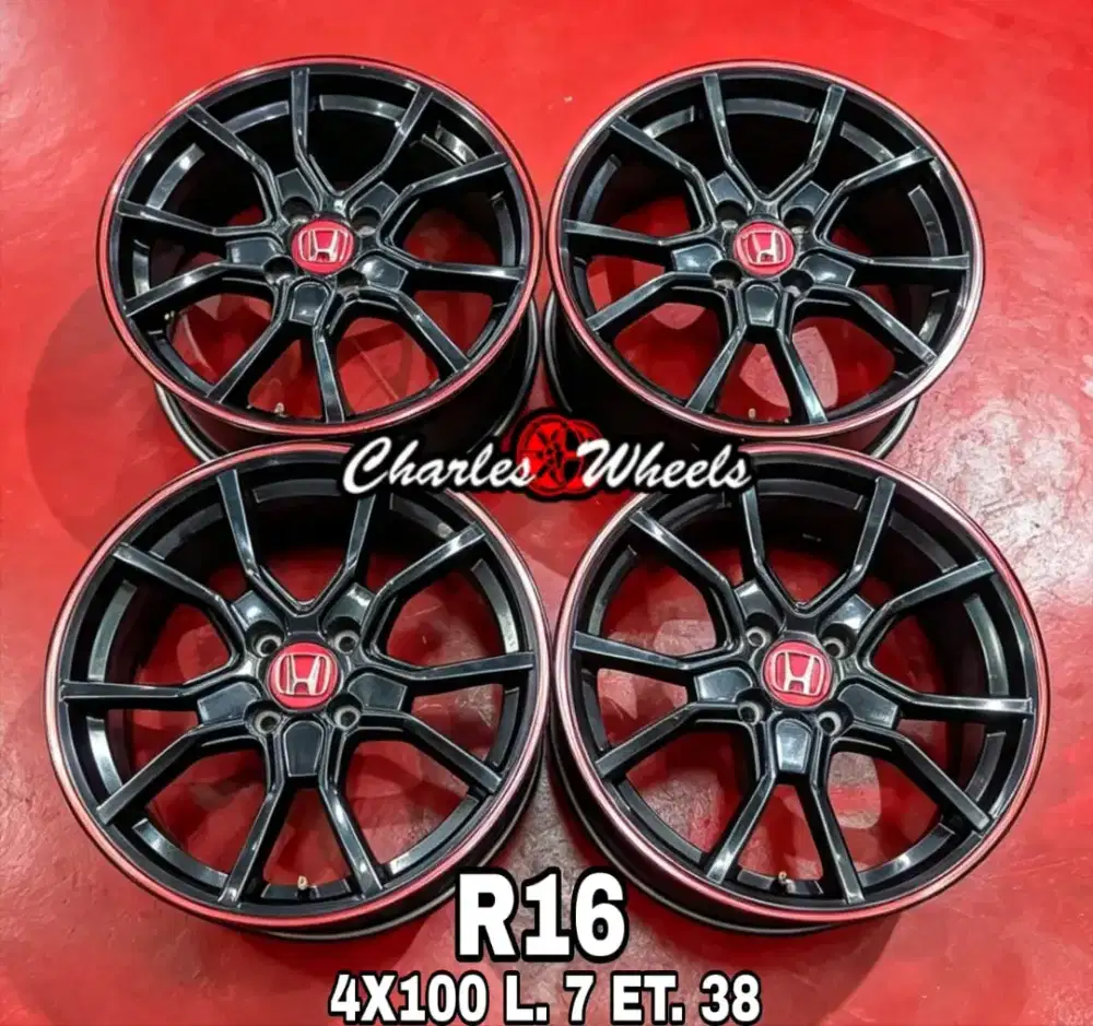 JUAL VELG REP TYPE R R16 4X100 JAZZ MOBILIO BRIO AGYA DLL