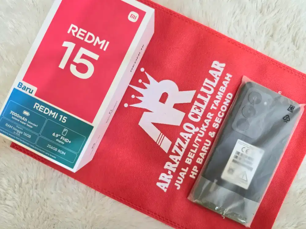 Xiaomi REDMI 15 8/256 BATERAI 7000 mah
HANYA BUKA DUS SAJA