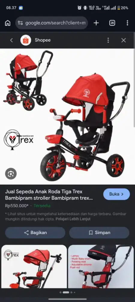 JUAL CEPAT SEPEDA ANAK RODA 3