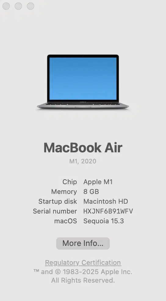 Macbook Air M1 8/256 Fullset Mulus