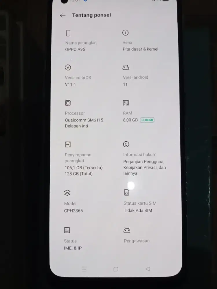 OPPO A95 FULL SET LIKE NEW