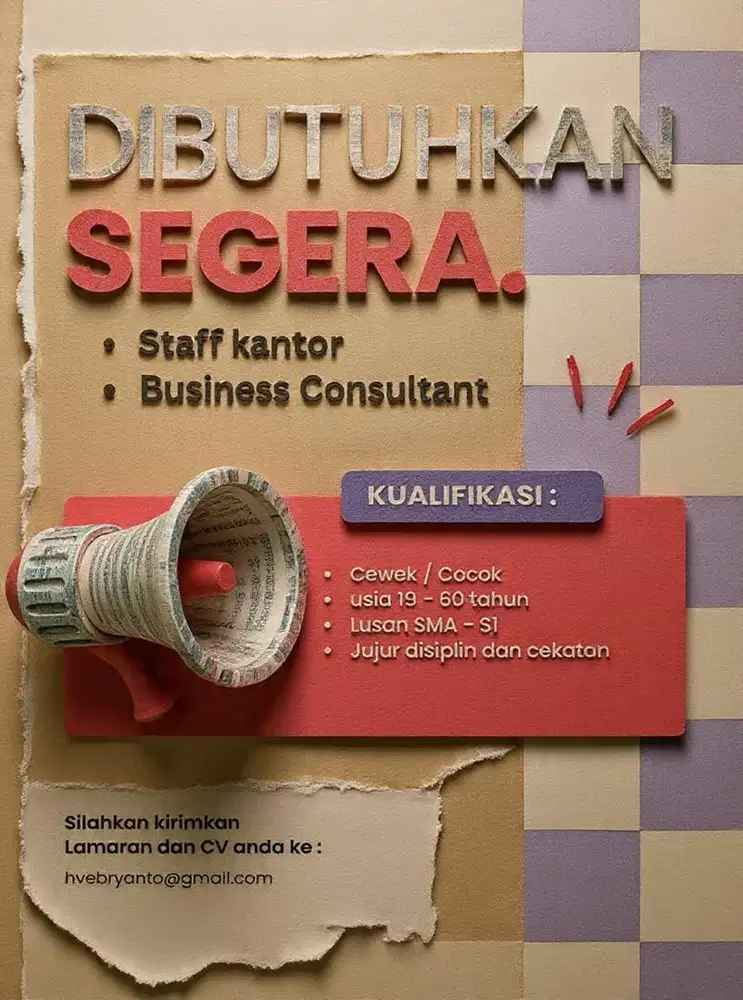 Di butuhkan segera !!!