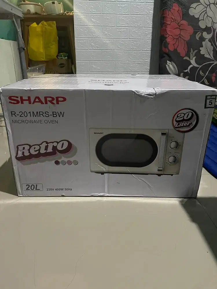 Dijual kondisi baru microwave oven sharp retro