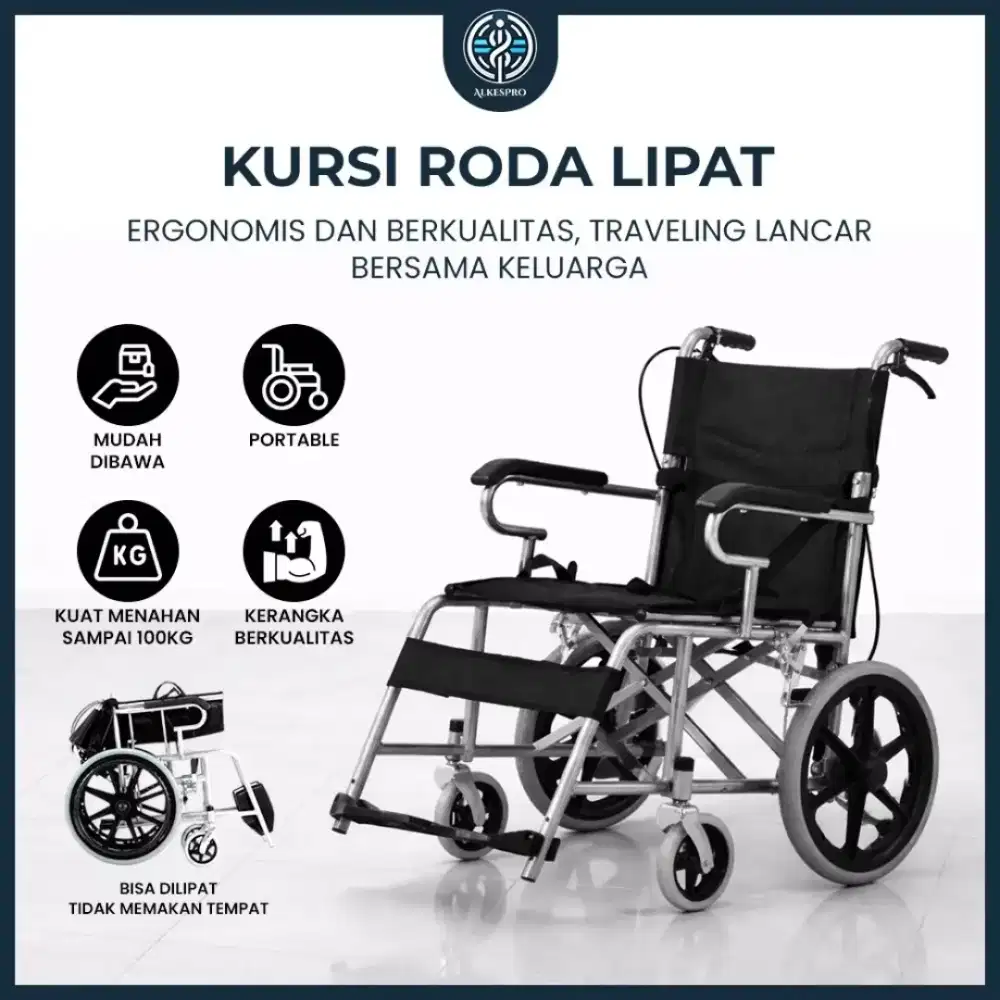 Jual kursi roda standar 20inchi/lipat