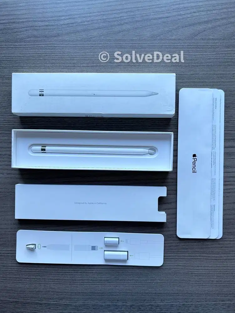 Apple Pencil Gen 1 Original Mulus Include Adapter Support Ipad 11