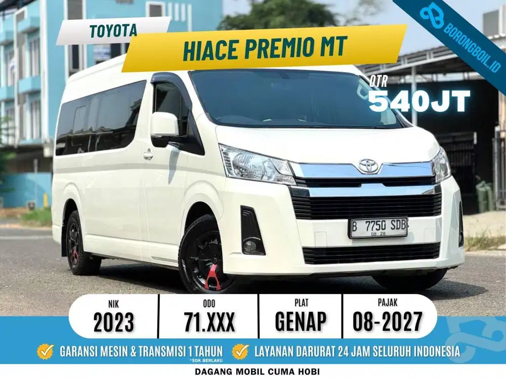 TOYOTA HIACE PREMIO MANUAL 2.8 DIESEL 2023 PUTIH LIKE NEW LOW KM