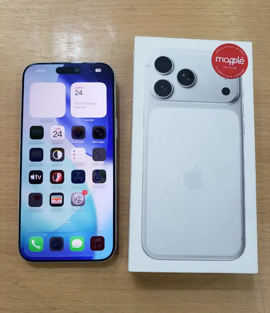 iPhone 17 Pro Max ProMax 512GB Silver iBox ID Mulus Baru sebulan
