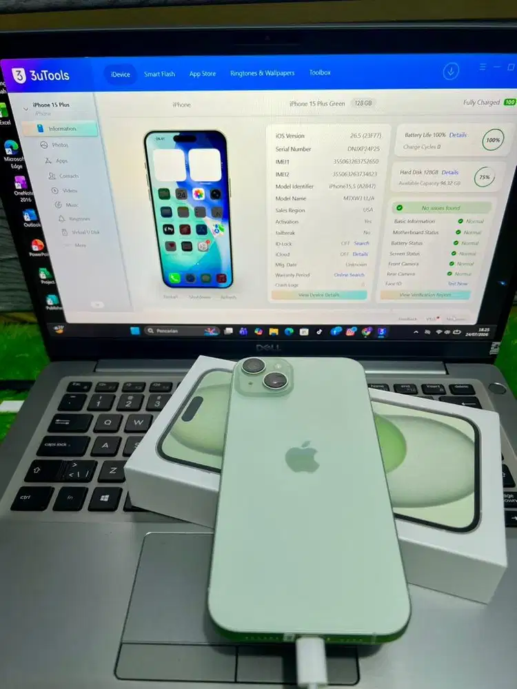 IPHONE 15 PLUS 128GB EX INTER ALL OPERATOR BH 100%