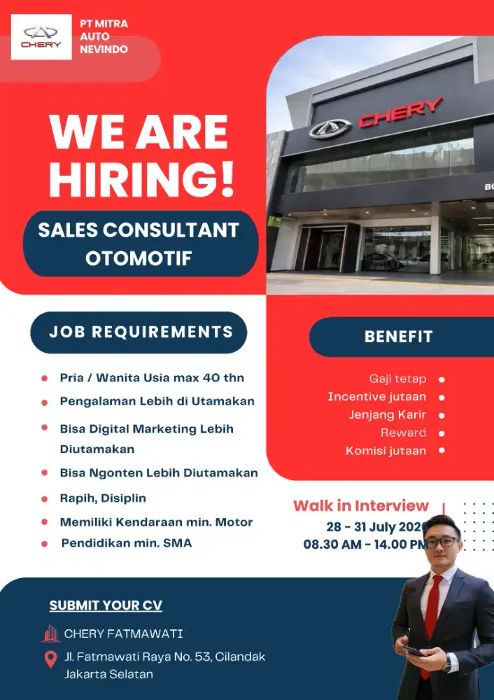 Dicari Cepat Sales Consultant