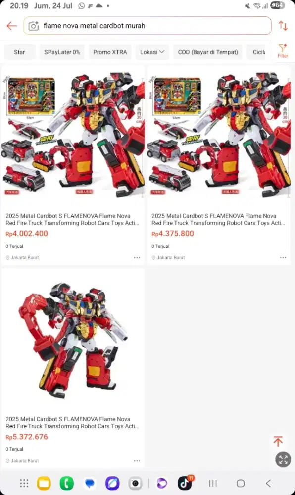 Mencari Metal Cardbot Flame Nova Bekas