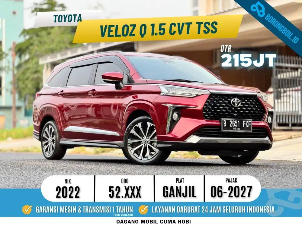 TERMURAH TOYOTA AVANZA VELOZ Q TSS 2022 MERAH LOW KM SUPER ISTIMEWA