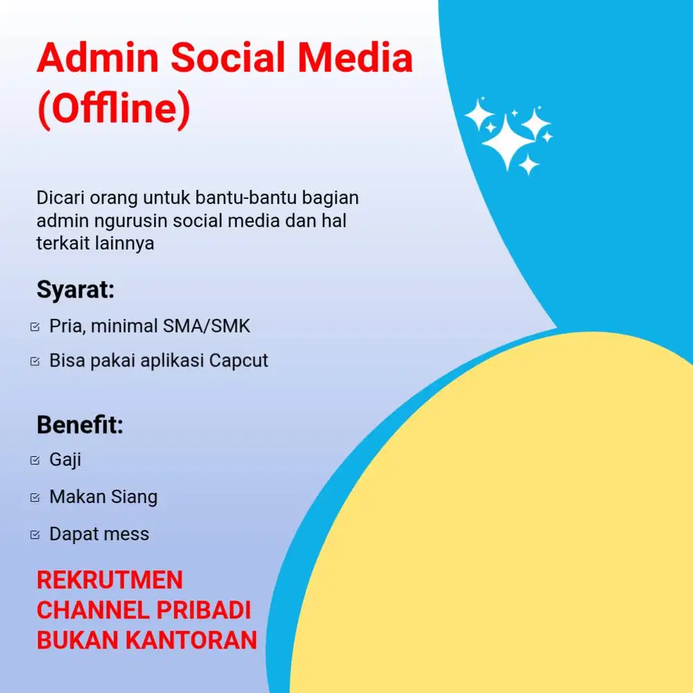 Loker Lowongan Kerja Admin Social Media