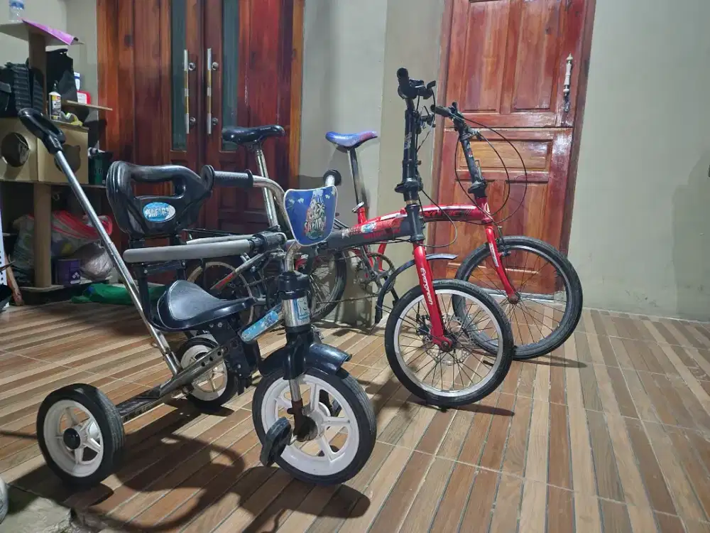 Jual sepeda lipat anak operan gigi dan roda tiga